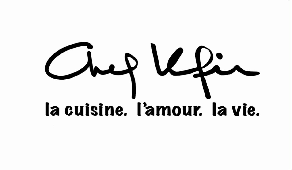 Chef Kfir signature logo, la cuisine l amour la vie