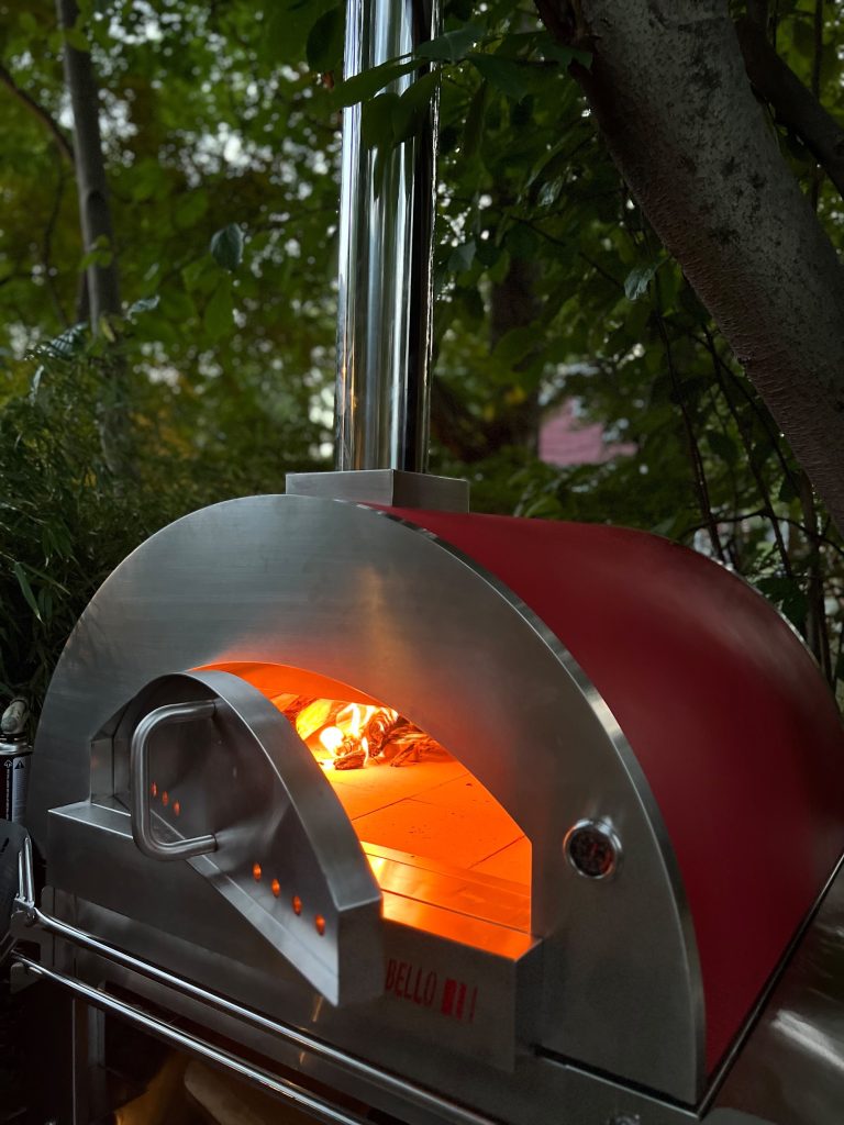 Chef Kfir's woodfire taboon oven in the garden