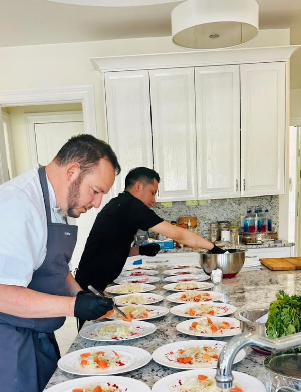 Chef Kfir Ben-Ari, private executive chef in New York, at work
